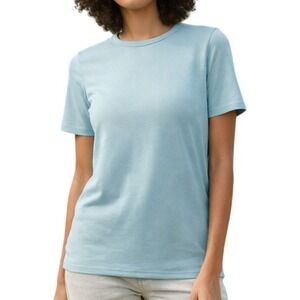 A New Day T Shirt Womens‎ M Teal Green Cotton Blend Crew Neck Short Sleeve NWT